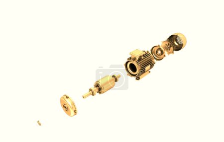 Photo for 3d detail rendering of the car spare part - Royalty Free Image