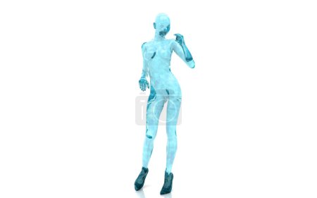 Foto de 3 d renderizado modelo femenino de agua aislada en blanco - Imagen libre de derechos
