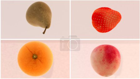 Téléchargez les photos : Ensemble de fruits mûrs juteux frais, vue rapprochée - en image libre de droit