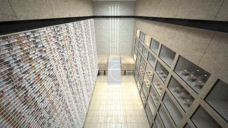 Photo for 3d rendering of library room - Royalty Free Image