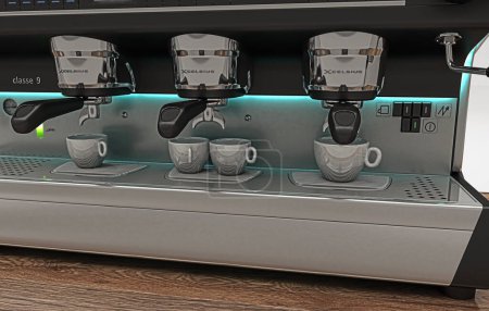 Foto de 3 d representación de una máquina de café - Imagen libre de derechos
