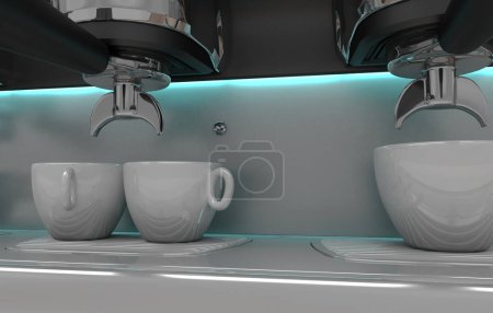 Foto de 3 d representación de una máquina de café - Imagen libre de derechos