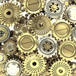 abstract background of gears and cogwheels 