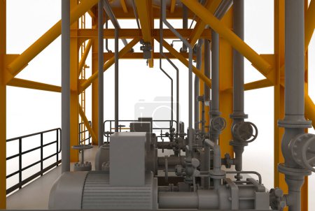 Photo for 3 d rendering of industrial interior - Royalty Free Image
