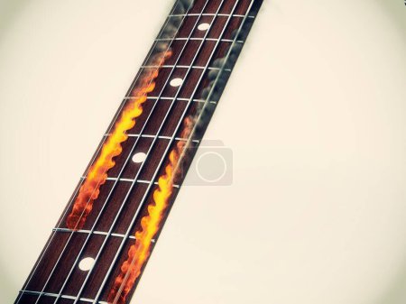 Téléchargez les photos : 3d rendu de détail de la guitare - en image libre de droit