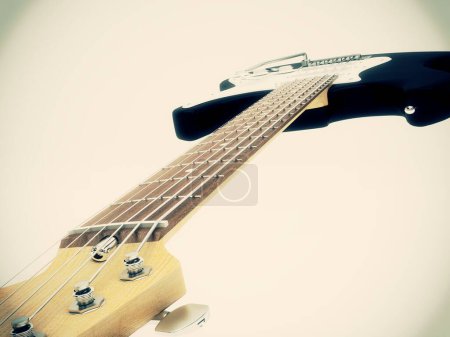 Foto de 3d detalle representación de la guitarra - Imagen libre de derechos