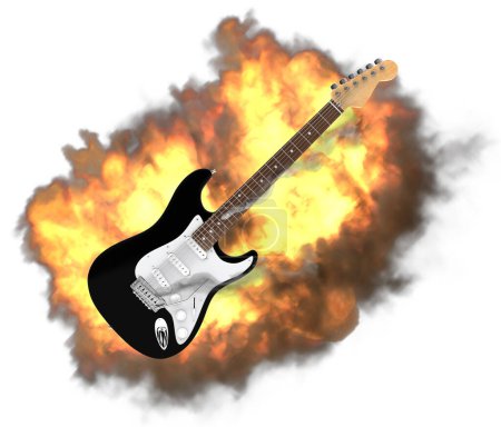 Photo for 3d detail rendering of the Guitar - Royalty Free Image