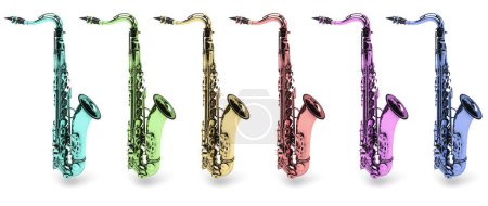 Téléchargez les photos : Rendu de détail 3d du saxophone - en image libre de droit