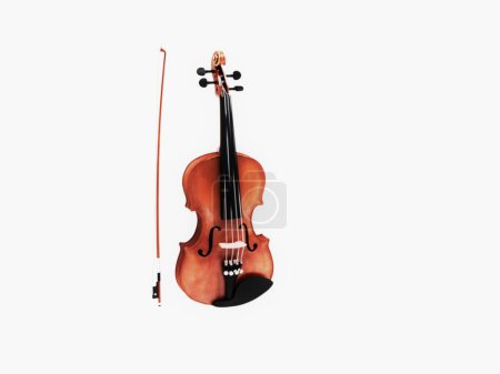 Téléchargez les photos : 3d rendu détaillé du violon - en image libre de droit