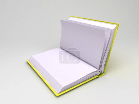 Photo for 3d detail rendering of the open book - Royalty Free Image