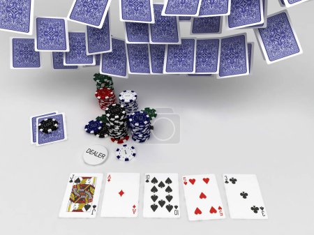 Téléchargez les photos : Jouer aux cartes, jeu de poker - en image libre de droit