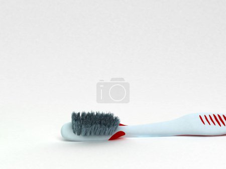 Téléchargez les photos : Brosse pour dents sur fond blanc - en image libre de droit