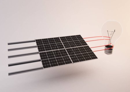 Foto de Panel solar 3 d render. aislado sobre fondo blanco - Imagen libre de derechos