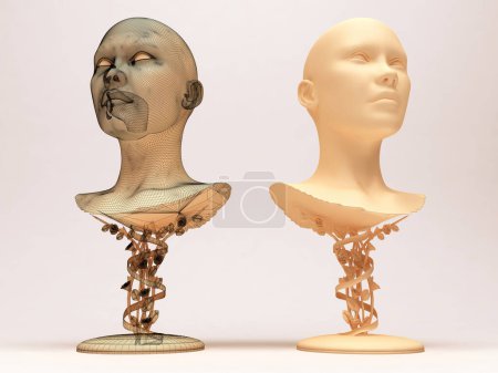 Photo for 3 d illustration of mannequin head - Royalty Free Image