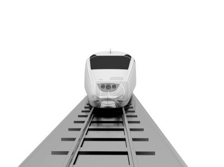 modern train, 3 d illustration  