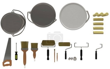 Photo for Set of various tools on white background - Royalty Free Image
