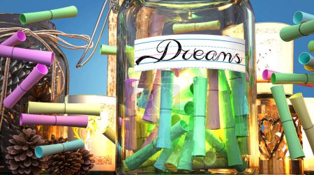 Photo for Dream concept with colorful lights - Royalty Free Image