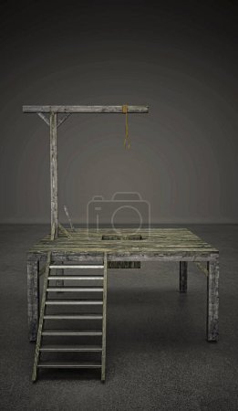 Photo for Hangman's gallows with noose - Royalty Free Image