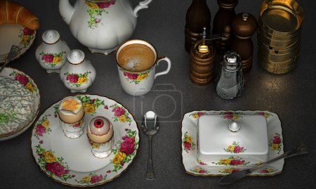 Photo for Table set for halloween, Horror scene - Royalty Free Image