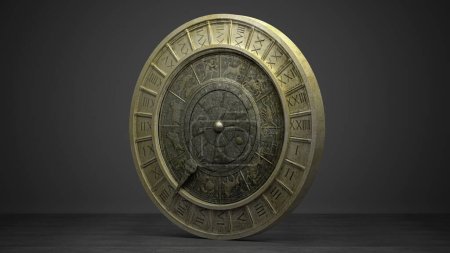 Ancient medallion with the signs of the zodiac