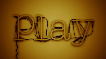 Photo for Neon sign that reads "Play" - Royalty Free Image