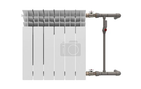 Photo for Cast iron radiator isolated closeup render - Royalty Free Image
