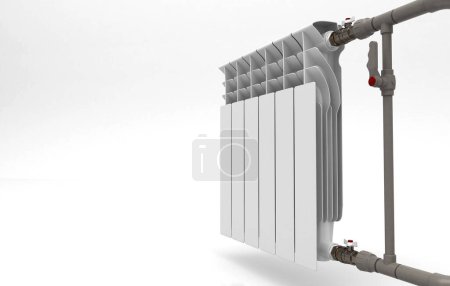Photo for Cast iron radiator isolated closeup render - Royalty Free Image