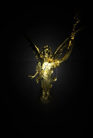 Foto de Estatuas de oro que representan personajes mitológicos - Imagen libre de derechos