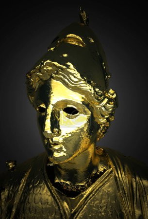 Foto de Estatuas de oro que representan personajes mitológicos - Imagen libre de derechos