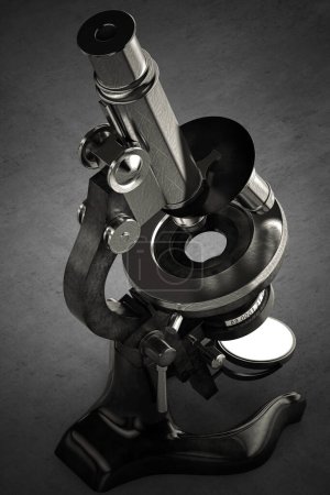 Téléchargez les photos : Microscope sur fond noir - en image libre de droit