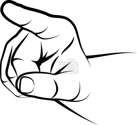 Ilustración de Señalización del dedo de la mano - ilustración vectorial - Imagen libre de derechos