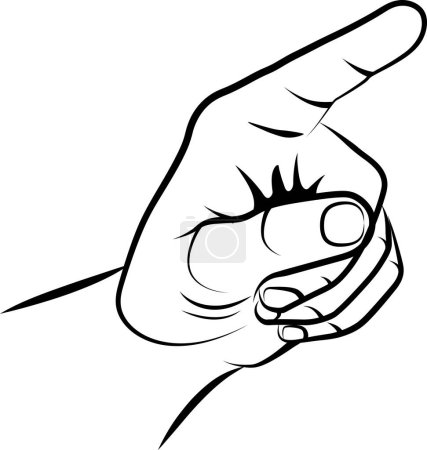 Foto de Señalización del dedo de la mano - ilustración vectorial - Imagen libre de derechos