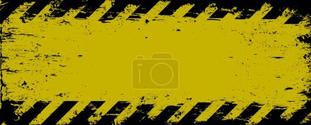 Foto de Banner grunge largo amarillo y negro - Imagen libre de derechos