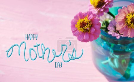 Photo for Happy Mothers Day text for holiday card greeting message. - Royalty Free Image