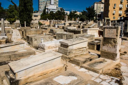 Tel Aviv, Israel, February 26, 2024 Trumpeldor Cemetery, often referred to as the Old Cemetery, is a historic cemetery on Trumpeldor Street in Tel Aviv. The cemetery contains approximately 5000 grave