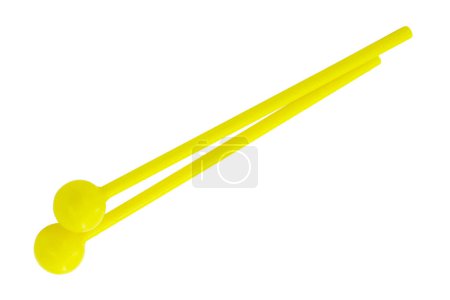 Photo for Toy colorful drumsticks isolated on the white background - Royalty Free Image