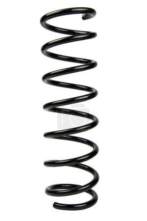 Black Coil Spring Isolated On White Background