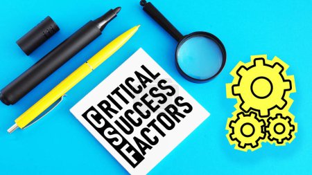 Photo for Critical success factors CSF is shown using a text - Royalty Free Image