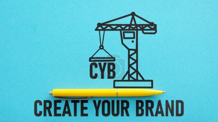 Foto de Crear tu marca CYB se muestra usando un texto - Imagen libre de derechos