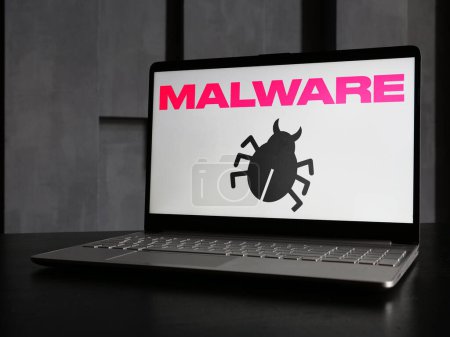 Foto de Malware o software malicioso se muestra utilizando un texto - Imagen libre de derechos