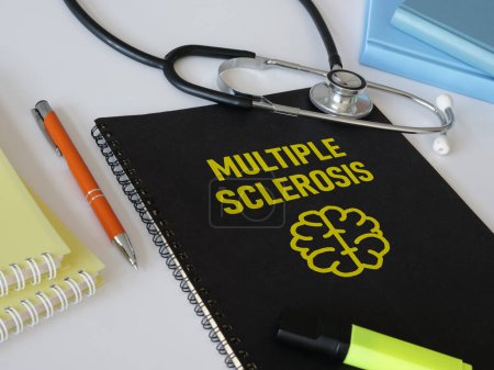 Multiple sclerosis is shown using a text