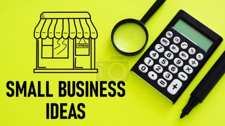 Photo for Small business ideas are shown using a text - Royalty Free Image