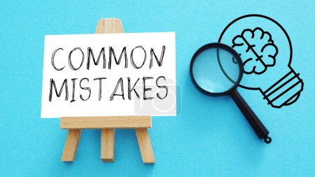 Photo for Common mistakes are shown using a text - Royalty Free Image