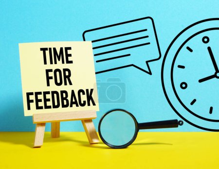 Time for feedback is shown using a text