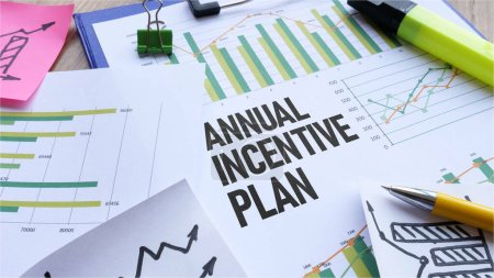 Photo for Annual Incentive Plan AIP is shown using a text - Royalty Free Image
