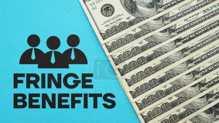 Photo for Fringe benefits are shown using a text - Royalty Free Image