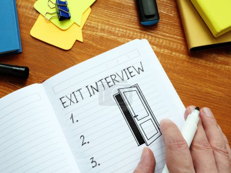 Exit Interview Checklist is shown using a text