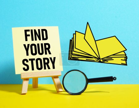 Find Your Story is shown using a text and picture of the book