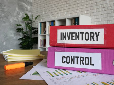 Photo for Inventory control is shown using a text - Royalty Free Image