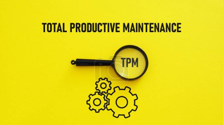 Foto de Mantenimiento productivo total TPM se muestra utilizando un texto - Imagen libre de derechos